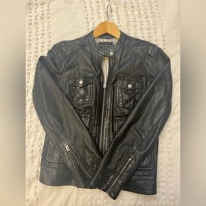 Lucky brand black leather jacket